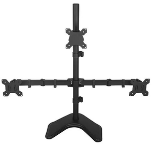 Support de moniteur triple avec base autoportante et bras rotatifs pour des positions de visualisation réglables et une fatigue cervicale réduite - Product Image 2