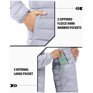 Nouvelle arrivée, veste d'hiver tendance, doudoune à capuche pour homme, manches longues, logo brodé personnalisé, doudoune pour homme - Product Image 5