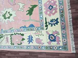 Hot Selling <b>Pink</b> Oushak Handmade Cotton Rug Hand Knotted Non-Slip Large Size Home High Quality Customizable Living Room Prayer - Product Image 2