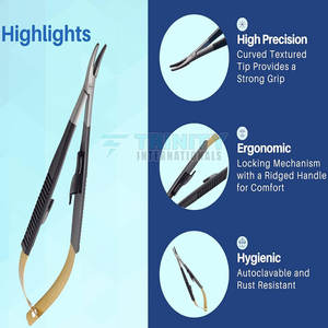 Instrumentos cardiovasculares Castroviejo soporte de aguja 140mm superventas Castroviejo soporte de aguja 140mm - Product Image 4