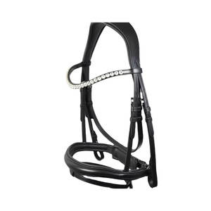 Bride de dressage en cuir verni de qualité supérieure à un prix abordable. - Product Image 3