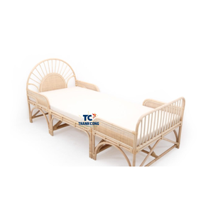 Lit en rotin naturel fabriqué à la main pour chambre à coucher en rotin pour enfants fabriqué au Vietnam - Product Image 2
