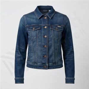 Veste en jean pour femmes grande taille, respirante, finie, en coton, coupe-vent, tailles personnalisables, tendance, vêtements d'extérieur, couleur personnalisée - Product Image 1