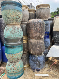 Fourniture d'usine grande jardinière de jardin en céramique émaillée extérieure poterie de plantes d'extérieur de haute qualité pour l'affichage de fleurs et de plantes - Product Image 2