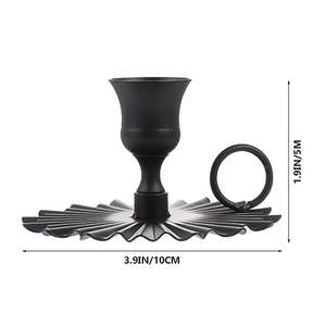 Portavelas de metal negro con forma de último diseño al por mayor de fábrica - Product Image 6