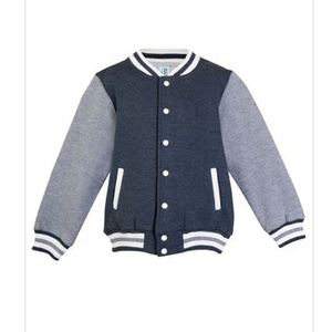 2025 nuevas chaquetas universitarias Letterman para niños con mangas largas de algodón relleno de decoración teñida lisa - Product Image 4