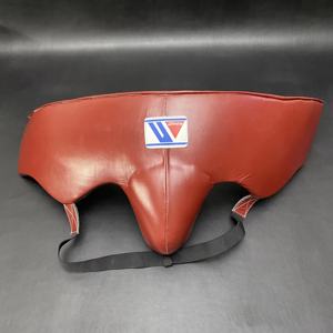 Protège-entrejambe de haute qualité en cuir de vachette véritable marron, avec logo personnalisé brodé, pour le sparring et le kickboxing - Product Image 2