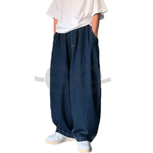 Pantalones vaqueros holgados de corte holgado para hombre, ropa de calle informal, pantalones vaqueros de gran tamaño Hip Hop de pierna ancha, cómodos, modernos y elegantes - Product Image 6