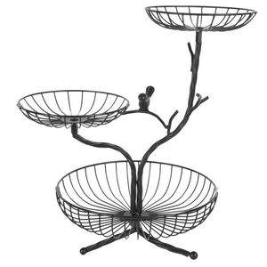 ตะกร้าเหล็กตกแต่งด้วยสีธรรมชาติสำหรับใช้ในครัวเรือนและห้องครัว - Product Image 3