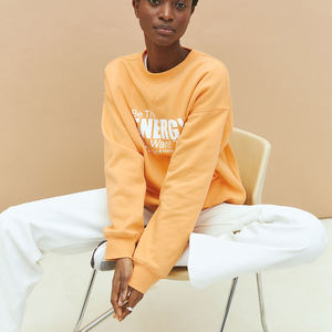 Nuevo diseño de impresión personalizada mujeres unisex de gran tamaño de lana de algodón cuello redondo pulóver sudaderas - Product Image 1