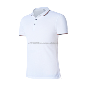 เสื้อโปโลผ้าฝ้ายระบายอากาศสำหรับผู้ชายพิมพ์ลายเองได้ผ้านิ่มพิมพ์โลโก้ได้แบบเรียบๆ - Product Image 1