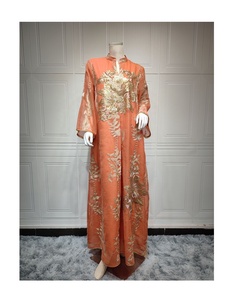 2023 Eid Collection White Satin Women's Abaya Dress Long Moroccan <b>Kaftan</b> <b>Sequins</b> Embroidery Pleated Pearl Jilbab Islamic Arabic - Product Image 2