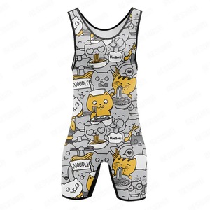 Diseño de logotipo personalizado Durable Spandex Wrestling Gear Set Ideal Team Uniformes individuales - Product Image 3