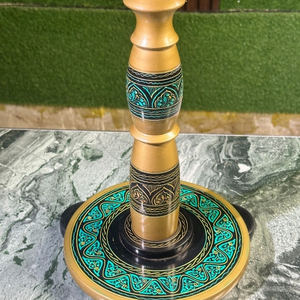 Table basse artisanale d'art de laque royale avec la conception florale unique et la structure en bois solide pour le salon - Product Image 2