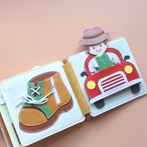 Jouet éducatif Montessori activité livre de feutre occupé enfants maison de poupée tranquille bébé cadeau apprentissage 'ma maison' couleur personnalisée - Product Image 3