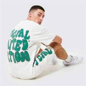 Summer Fashion Pure Cotton Casual T-shirt Puff Print T-shirts pour hommes Vêtements pour hommes 3d Puff Print Set Graphic T-shirt - Product Image 1