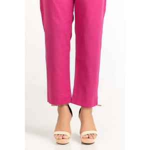 Pantalones de Mujer de Cintura Media, Teñidos con Hilo, Corte Recto, Ajuste Regular WGK-TRS-DY-417 - Product Image 2