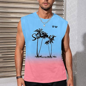 Meilleures ventes T-shirts sans manches pour hommes Nouveau design Chemises sans manches à la mode pour adultes - Product Image 4