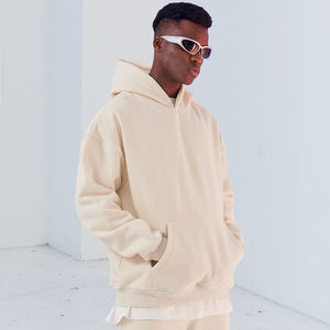 Ropa de invierno en blanco Sudadera con capucha de algodón pesado indefinido Impresión de sublimación de cultivo personalizado Ropa de hombre Sudaderas con capucha para hombres - Product Image 4