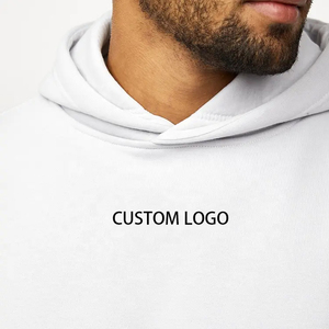 Ensemble de survêtement pull-over à séchage rapide respirant en coton uni avec logo personnalisé pour hommes, sweat à capuche zippé et pantalon de jogging - Product Image 3