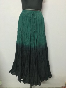 Maxi Boho ชุดสำหรับใส่ไปคลับของผู้หญิงกระโปรงผ้าฝ้ายแบบยิปซีย้อมสี25หลาพร้อมการแสดงสไตล์ละตินขนาดเดียวเหมาะกับทุกคน - Product Image 5