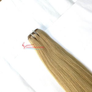 วิกต่อผมมนุษย์ทำจากเส้นด้ายสองชั้นสำหรับต่อผมสีฟ้าบริสุทธิ์ - Product Image 5