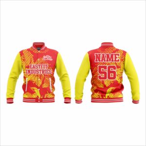 Chaquetas Varsity de Alta Calidad con Diseño Simple y Moderno, Mezcla de Poliéster/Algodón, Talla Grande para Hombre, Estilo Urbano con Cierre para Otoño - Product Image 4