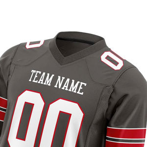 Camiseta de fútbol americano personalizada para clubes de hombre, camisetas de malla de poliéster de manga corta con colores personalizados, nombre del equipo e impresión de números - Product Image 5