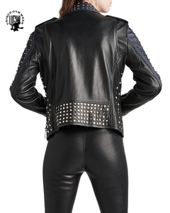 Chaqueta de piel sintética acolchada personalizada OEM al por mayor, la última chaqueta nueva de moto en tela de lona, nuevo diseño para mujer - Product Image 6