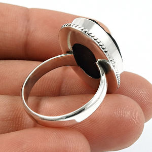Anniversaire femmes fête cadeau bague tourmaline noire pierre précieuse naturelle prix de gros 925 bague en argent Sterling fournisseur de bijoux inde - Product Image 5