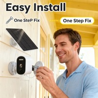 Caméras de sécurité miniatures portables pour intérieur et extérieur, alimentées par batterie solaire, avec panneau solaire
