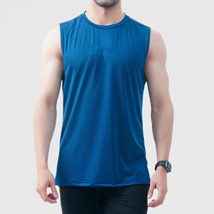Camiseta sin mangas informal sin mangas para hombre de último diseño, de gran tamaño, de fabricante alto, con servicio OEM precio bajo, técnicas lavadas - Product Image 2
