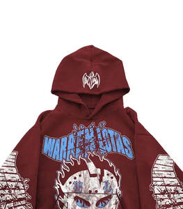 Sweats à capuche pour hommes, streetwear d'automne, uni, avec poche, 250 g/m², 100 % polyester, tissu polaire, logo personnalisé brodé, vintage, surdimensionné, faible MOQ - Product Image 4