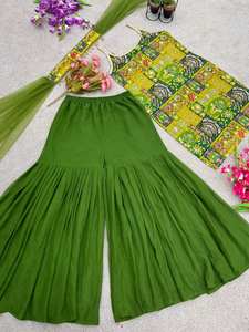 Top elegante de diseño para fiesta-Dupatta y Sharara completamente cosido - Product Image 5