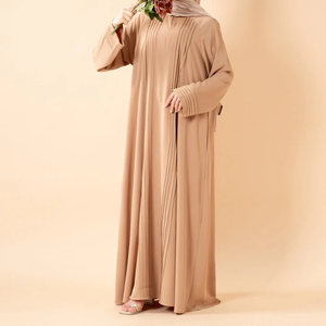Collection Ramadan 2026 Abaya islamique modeste de style ample en géorgette plissée pleine longueur pour femmes musulmanes - Product Image 3