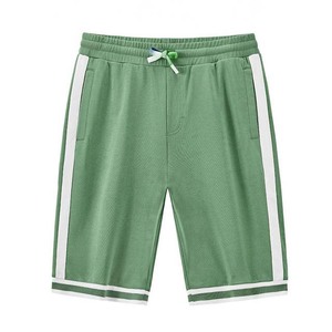 Chándales de verano de buena calidad, camiseta de manga corta para hombre, pantalones cortos, conjuntos para hombre, tela de punto, informal, 100% algodón, diseño a rayas, OEM - Product Image 3