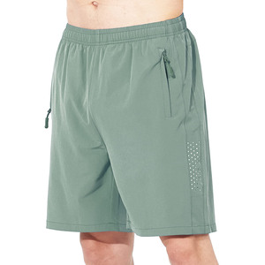 Vêtements de sport athlétiques pour hommes Shorts de sport respirants anti-rides Shorts d'entraînement en coton polaire à séchage rapide Motif solide - Product Image 1