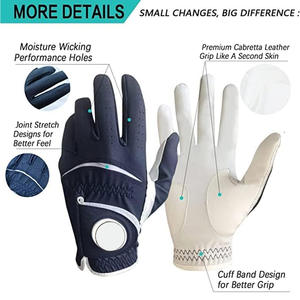 Gants de golf durables en cuir Cabretta avec logo personnalisé, étiquette de marque, broderie et emballage pour les promotions sportives - Product Image 4