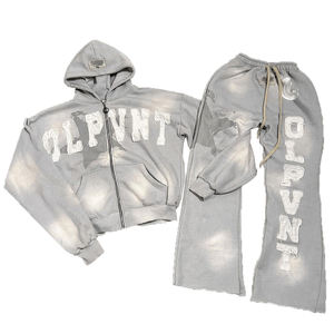 Chándal con cremallera personalizado para hombre, pantalones de chándal con capucha y cremallera a prueba de viento - Product Image 2