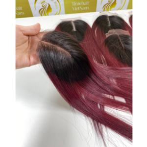 Vietnamien 100% 2 tons ombre HD dentelle grande remise vente chaude couleur peau trame Extensions de cheveux humains vendeur en gros - Product Image 5