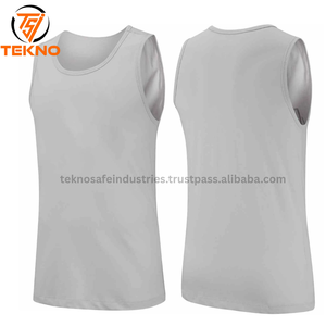 Camisetas sin mangas con estilo para adolescentes de talla grande a la moda para trajes casuales en capas, camiseta sin mangas de punto transpirable para hombres - Product Image 5