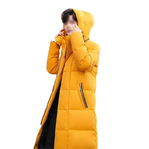 High Quality Leather Puffer <b>Jacket</b> Men Full Sleeve Winter Workwear Hood Collar Fur Decoration <b>Plus</b> <b>Size</b> Zipper Closure Button - Product Image 2