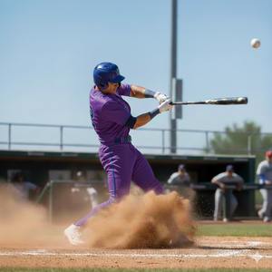 Pantalones de Béisbol Reversibles Sublimados al por Mayor, Talla Grande, Económicos, Juveniles, con Rayas Moradas - Product Image 5