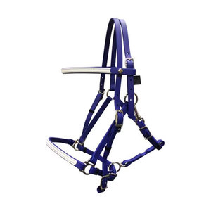 Juego de bridas de doma ecuestre de carreras duraderas con banda para las cejas, cuerda de nailon para la cabeza hecha de material de cuero de PVC - Product Image 3