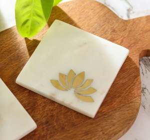 Posavasos de mármol de lujo, Juego de 4 elegantes posavasos redondos para bebidas para el hogar, oficina, cocina, sala de estar, decoración de mesa de café moderna - Product Image 5