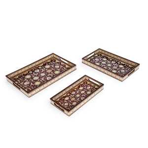 Plateau en résine époxy plateau en résine fait main moderne pour cadeau de mariage prix de gros de l'inde - Product Image 4