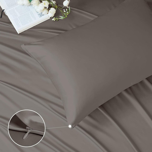 Parure de draps de luxe en satin pour hôtel, 400 fils, drap plat, couvre-lit et taies d'oreiller – Offre à prix réduit - Product Image 3