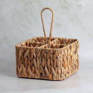 Cesta para cubiertos de jacinto de agua, organizador de utensilios, contenedor para cubiertos - Product Image 5