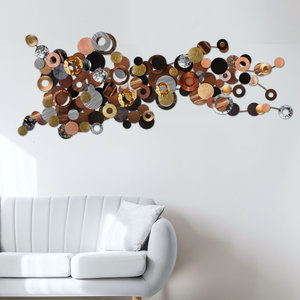 Juego de escultura de alambre de 2 hojas, arte de pared de Metal de hierro Vertical moderno, nuevo hogar, colgante decorativo, artículos para el hogar, fabricante directo exportador - Product Image 5