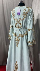 Dernière Abaya Kaftan élégante brodée à la main, confortable, respirante, vêtement islamique traditionnel pour les mariages, Ramadan, perlée - Product Image 3